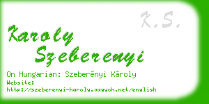 karoly szeberenyi business card