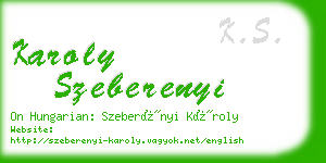 karoly szeberenyi business card